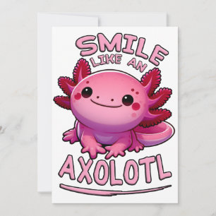 Glimlach als een Axolotl Feestdagenkaart
