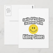 Glimlach als je van iemand met nierstenen houdt briefkaart (Voorkant / Achterkant)