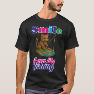 Glimlach als je van vissen houdt t-shirt