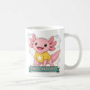 Glimlach Axolotl Blij Roze Axolotl Woordgrap Koffiemok
