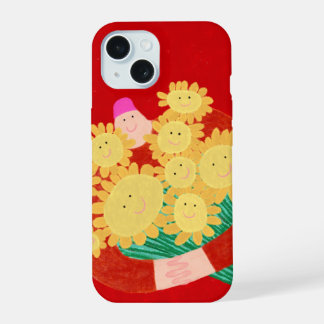 Glimlach bloemen iPhone 15 hoesje