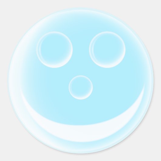 glimlach bubble ronde sticker (Voorkant)