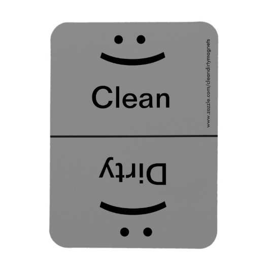 Glimlach/Frons - Donkergrijs Magneet (Verticaal)