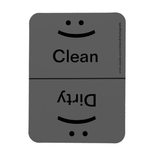 Glimlach/Frons - Donkergrijs Magneet (Verticaal)