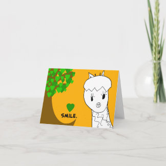 Glimlach! Giraffe Notecard Kaart