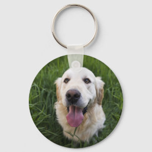 Glimlach Golden Retriever Sleutelhanger