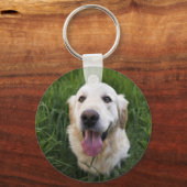 Glimlach Golden Retriever Sleutelhanger (Voorkant)