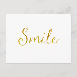 Glimlach Gouden Faux Glitter Metallic Sequins Quot Briefkaart