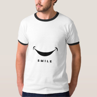 Glimlach Grafische Ringer T-Shirt Minimalistisch P