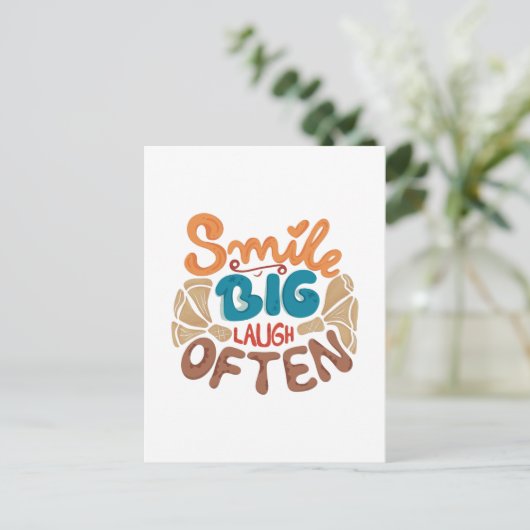 Glimlach Groot Lachen Vaak Ansichtkaart Briefkaart (Staand voorkant)