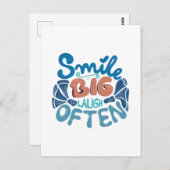 Glimlach Groot Lachen Vaak Briefkaart (Voorkant / Achterkant)