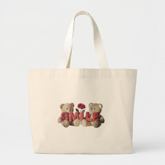 Glimlach Grote Tote Bag