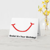 Glimlach, het is je verjaardag! kaart (Gele Bloem)