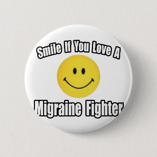 Glimlach...hou van een Migraine Fighter Ronde Button 5,7 Cm