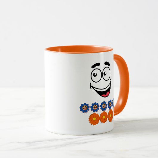 Glimlach illustratie mok (Voorkant rechts)