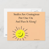 glimlach is smerig! briefkaart (Voorkant / Achterkant)