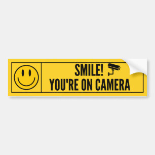 glimlach je op camera bumpersticker