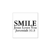 Glimlach Jezus houdt van je rubberen stempel (Afrduk)