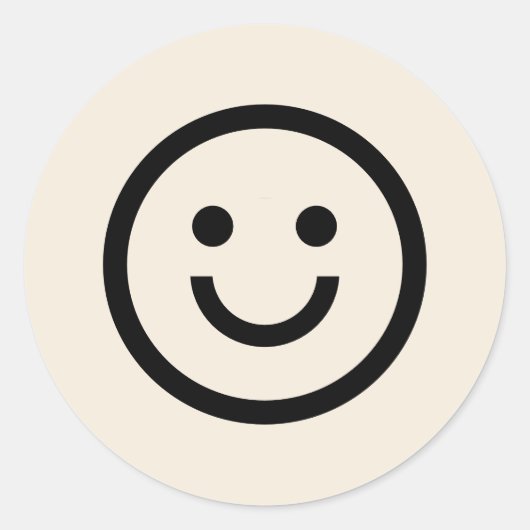 Glimlach:) Minimal Simple Smile Face Sticker (Voorkant)
