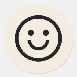 Glimlach:) Minimal Simple Smile Face Sticker