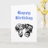 Glimlach nu en huil later kaart (Gele Bloem)