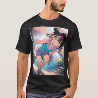 Glimlach op de zonovergoten brug t-shirt