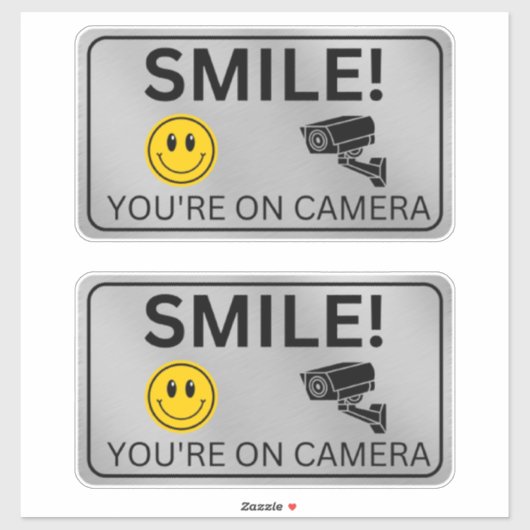 Glimlach op je cameraborden sticker (Vel)