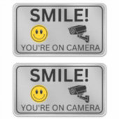 Glimlach op je cameraborden sticker (Voorkant)