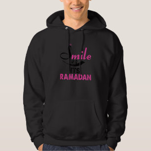 glimlach op zijn ramadansideeën voor moslimkoele i hoodie