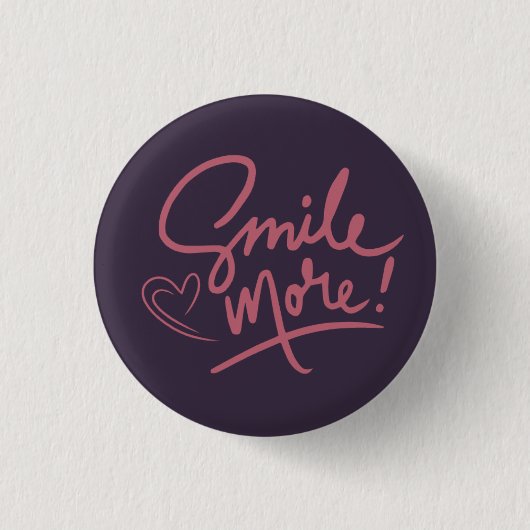 Glimlach ronde button 3,2 cm (Voorkant)