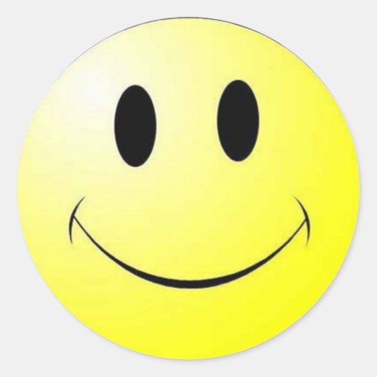 glimlach ronde sticker (Voorkant)