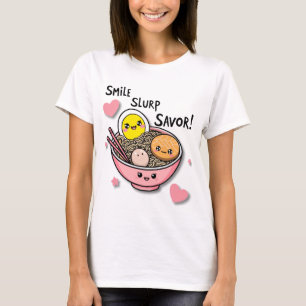 Glimlach, slurp, geniet van het Shirt