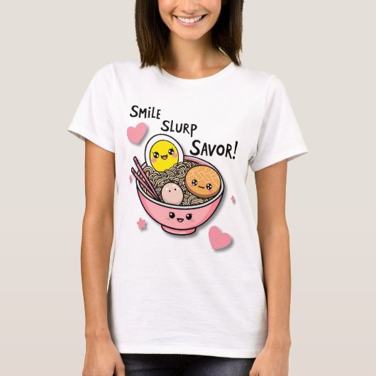Glimlach, slurp, geniet van het Shirt (Voorkant)
