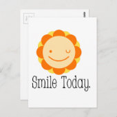 Glimlach vandaag. briefkaart (Voorkant / Achterkant)