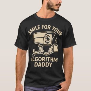 Glimlach Voor Je Algoritme Papa - Leuke Cartoonbev T-shirt