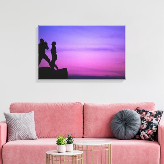 glimlachen canvas afdruk (Insitu (Woonkamer))