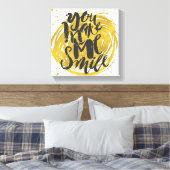 glimlachen canvas afdruk (Insitu (Slaapkamer))