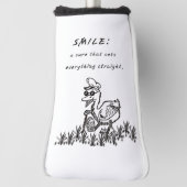 GLIMLACHEN DIE GENEZEN GOLFHEADCOVER (Draai 90)