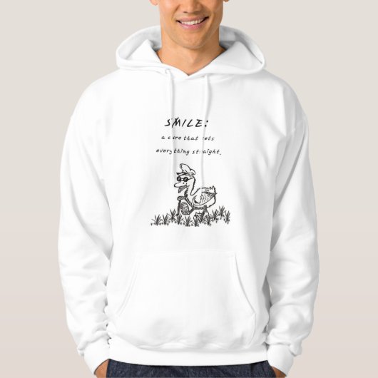 GLIMLACHEN DIE GENEZEN HOODIE (Voorkant)