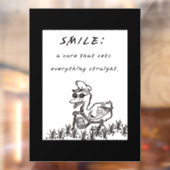 GLIMLACHEN DIE GENEZEN RAAMSTICKER (Vel 2)