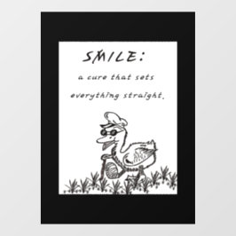 GLIMLACHEN DIE GENEZEN RAAMSTICKER