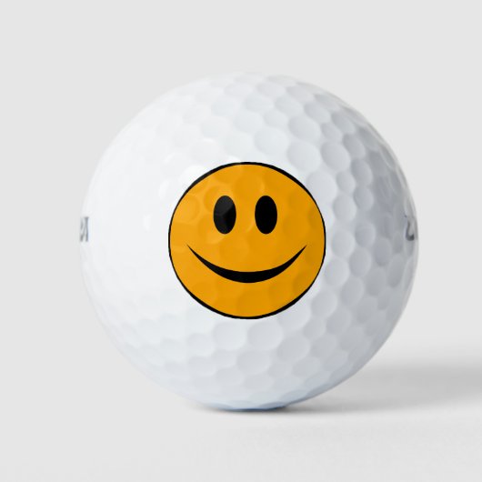 glimlachen Face Emoji Golfballen (Voorkant)
