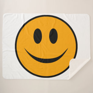 glimlachen Face Emoji Sherpa Deken