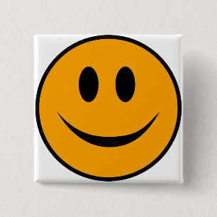 glimlachen Face Emoji Vierkante Button 5,1 Cm