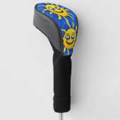 glimlachen Face Sunny Sun Golfheadcover (Schuin)