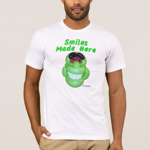 glimlachen gemaakt hier glimlachend Groene Monster T-shirt