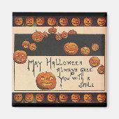  glimlachen Halloween Jack o'Lantern Magneet (Voorkant)
