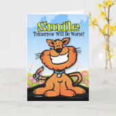 glimlachen kaart (Gele Bloem)