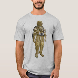  glimlachen met duikhelm en -gordel t-shirt