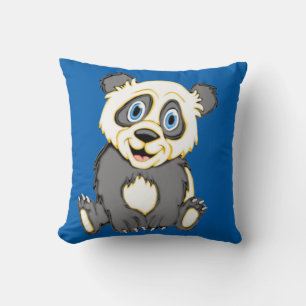 glimlachen op het Panda-plein Pillow Kussen